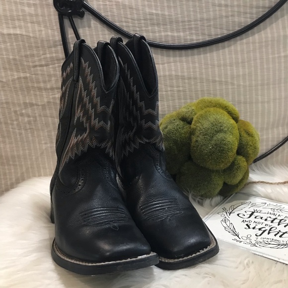 🚨Sold🚨Ariat Big Kids Western Tycoon Boots. Sz 2 Black - Picture 9 of 15